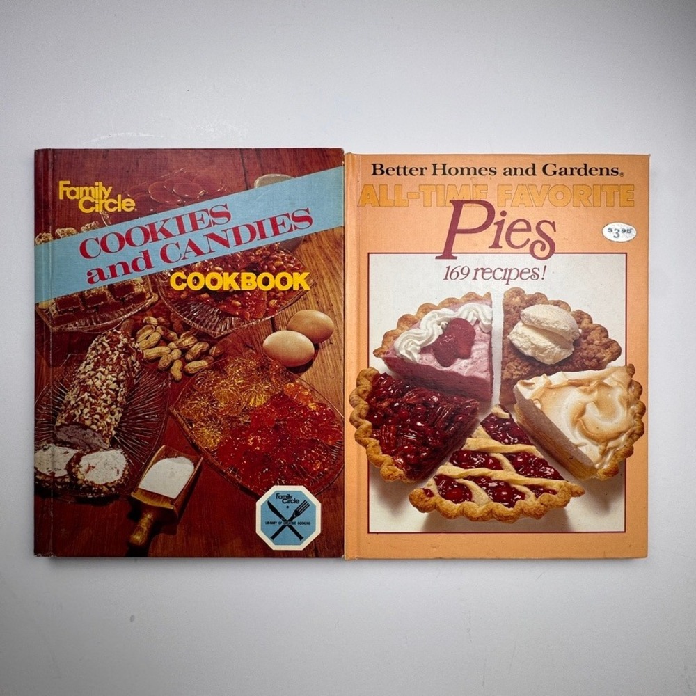 Vintage 1970 Cookbook Lot Family Circle Cookies Candies Better Home Gardens Pies